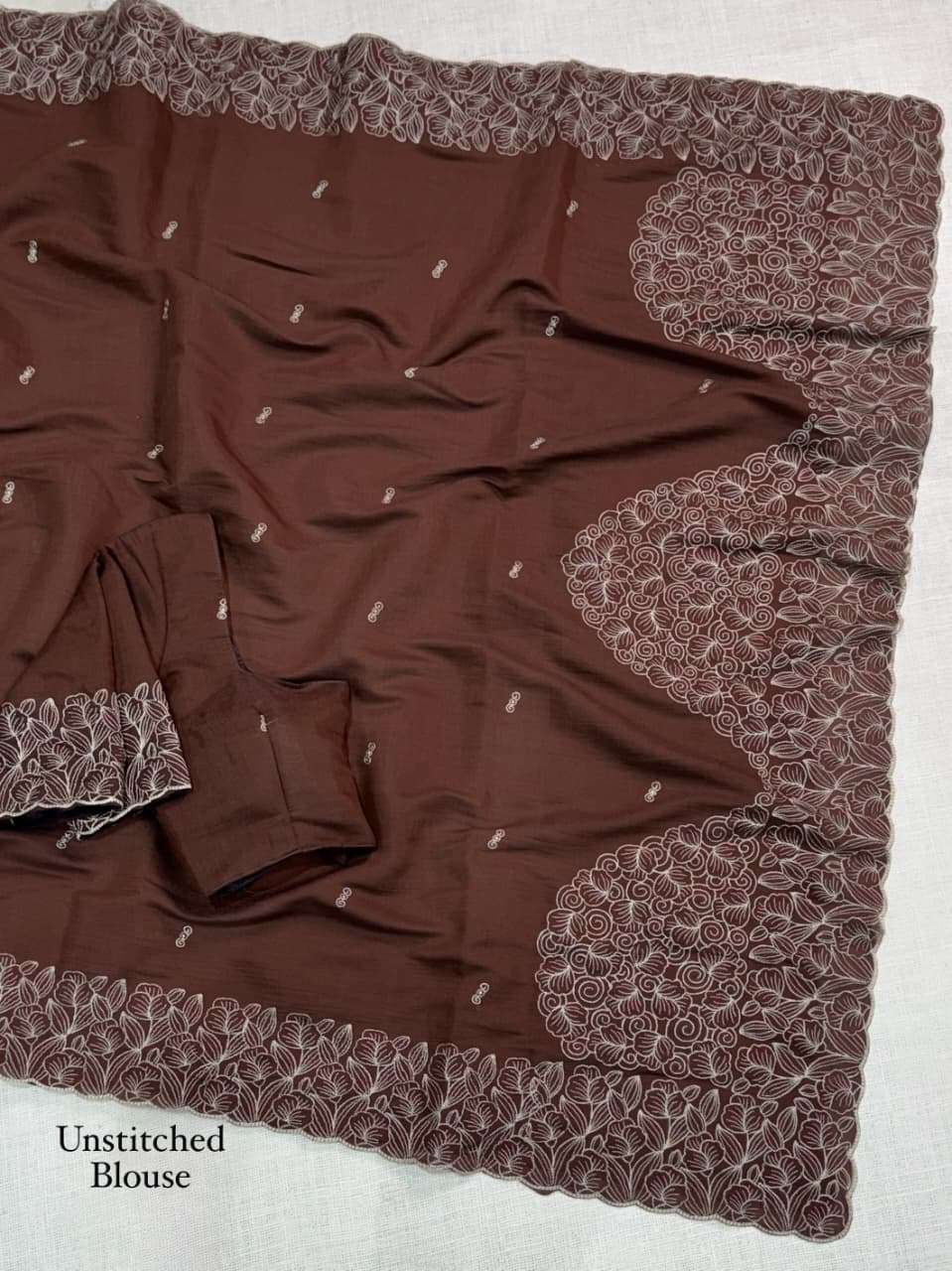 Smriti coral chiffon fancy fabric saree reseller in surat